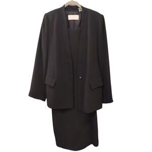 Dana Buchman Women's 8 Black Dress Jacket Outfit Padded Shoulder Work Business